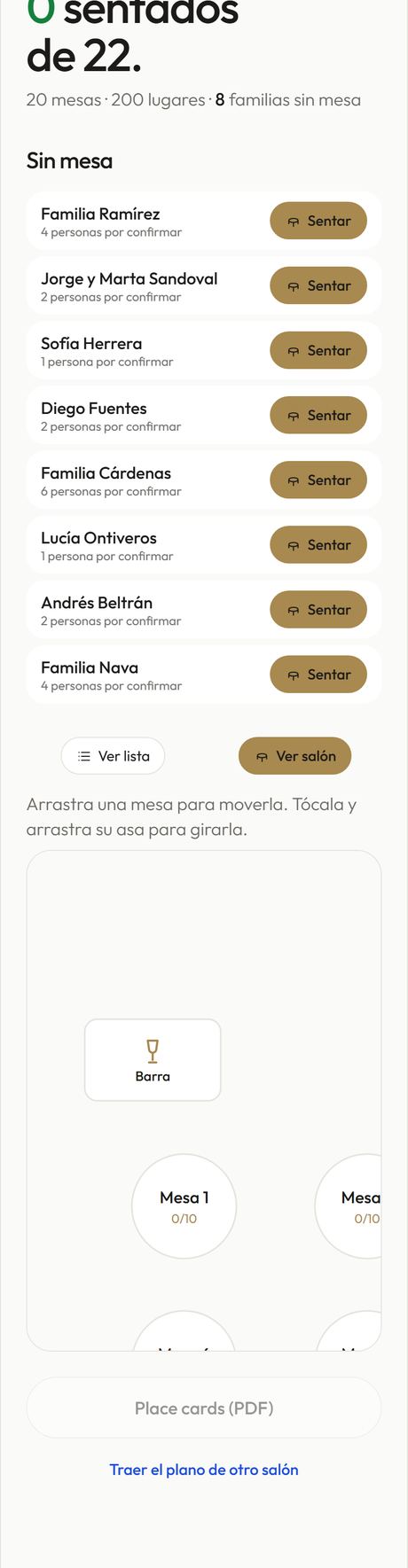 Sientas a tu gente